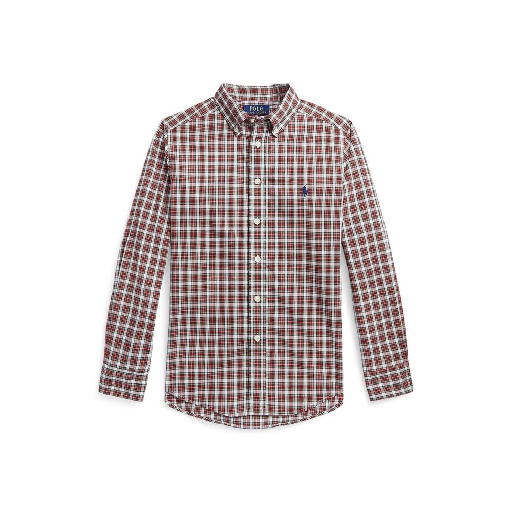 Polo Ralph Lauren Holiday Red and Green Plaid Button Down Shirt Size L(14-16)